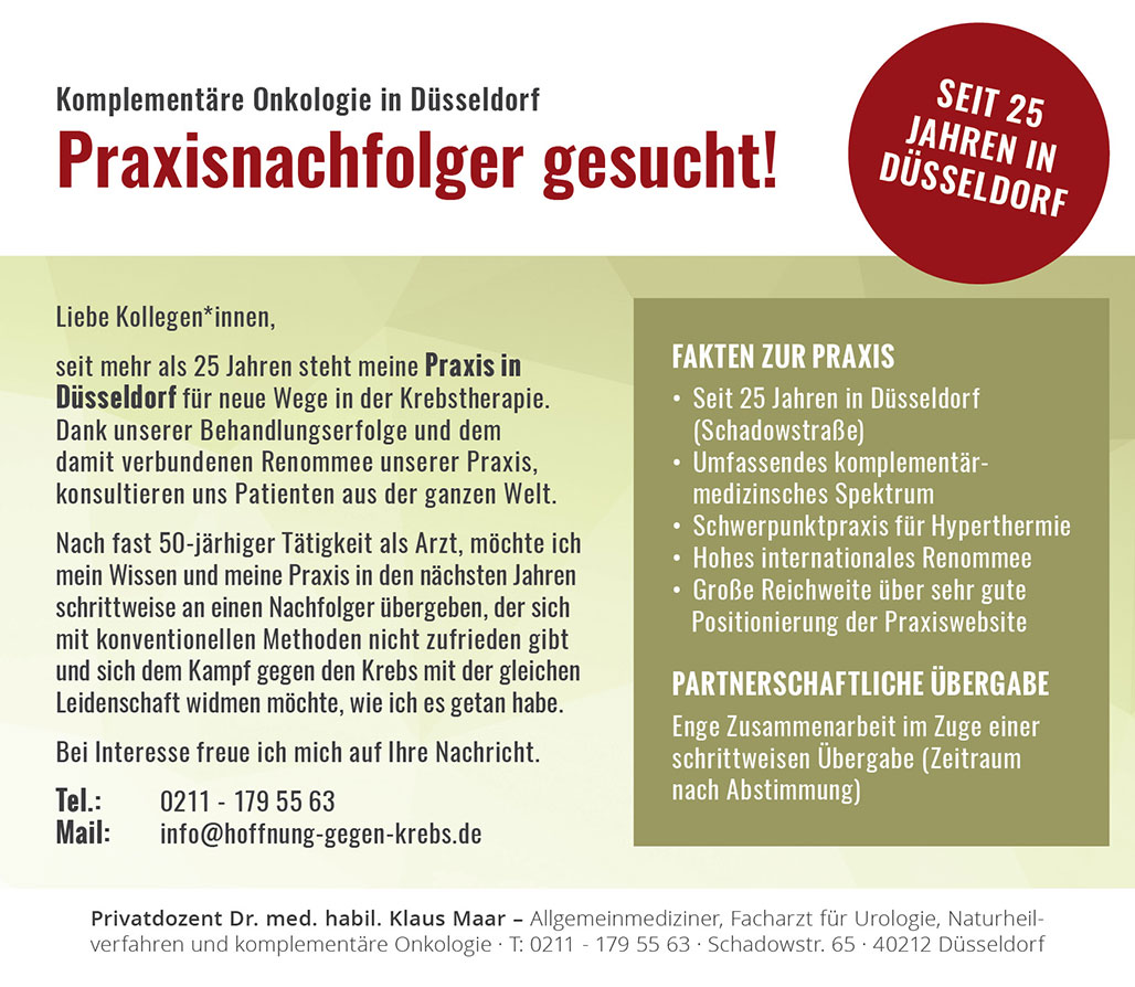 Praxisnachfolger Düsseldorf Onkologie